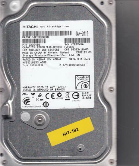 Hitachi HCS5C1025CLA382 250GB