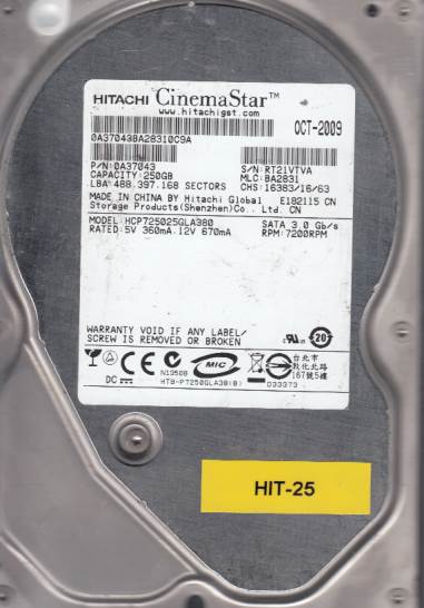 Hitachi HCP725025GLA380 250GB