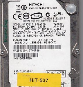 Hitachi HTS541612J9AT00 120GB