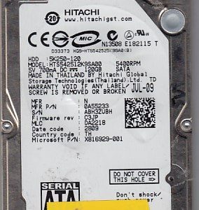 Hitachi HTS542512K9SA00 120GB