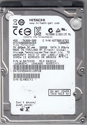 Hitachi HTS725050A9A364 500GB
