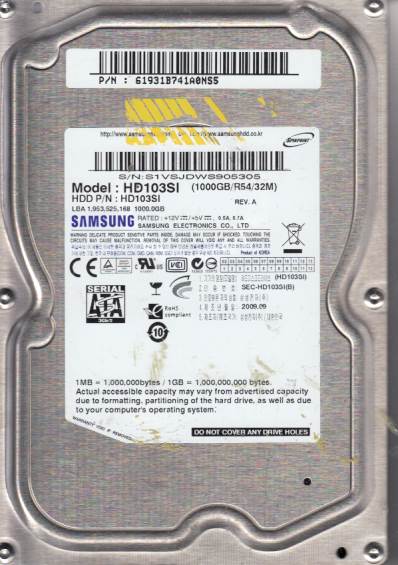 Samsung HD103SI 1000GB