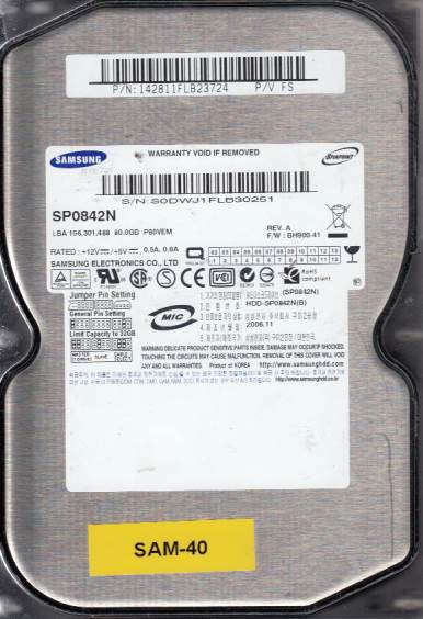 Samsung SP0842N 80GB