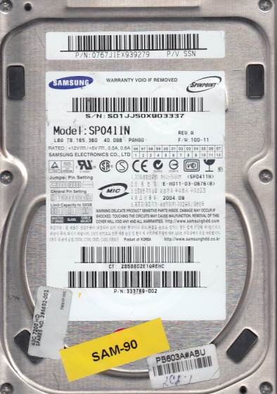 Samsung SP0411N 40GB
