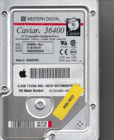 Western Digital AC36400-40LC 6GB