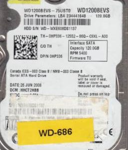 Western Digital WD1200BEVS-75UST0 120GB
