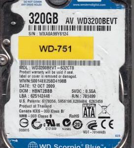 Western Digital WD3200BEVT-63ZCT0 320GB