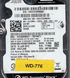 Western Digital WD3200BEKT-75PVMT1 320GB