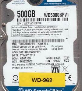 Western Digital WD5000BPVT-22HXZT1 500GB