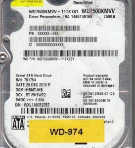 Western Digital WD7500KMVV-11TK7S1 750GB
