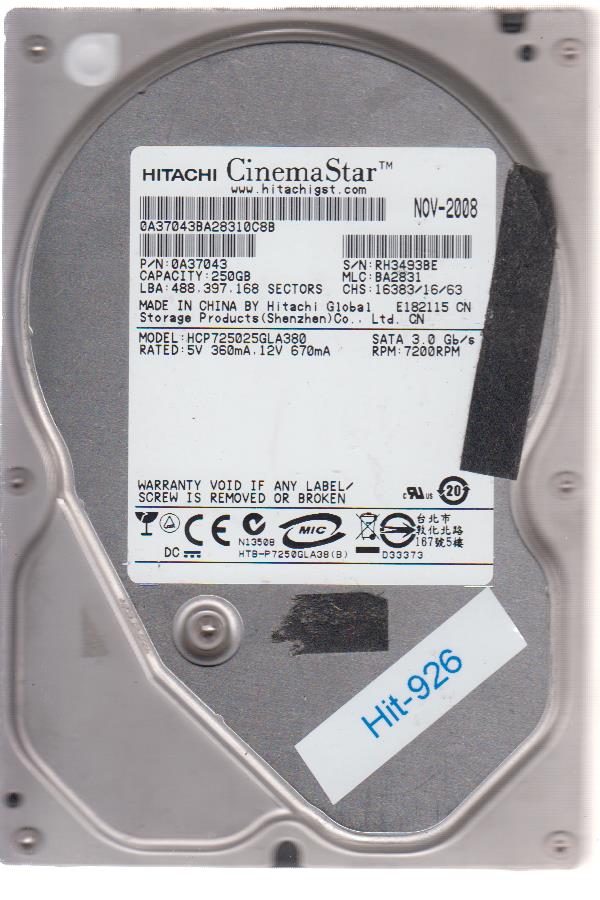 Hitachi HCP725025GLA380 250GB