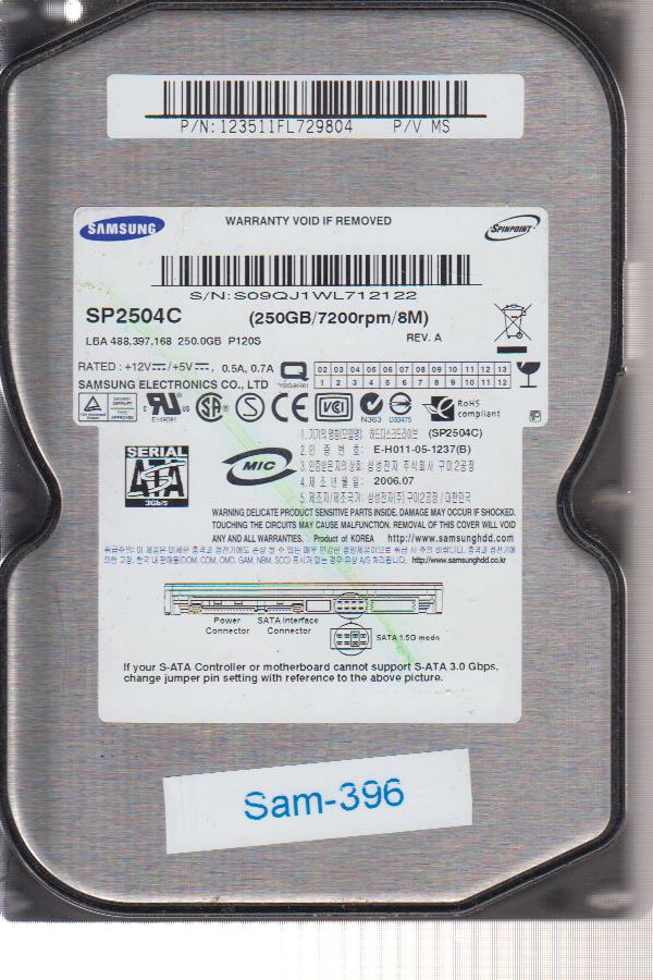 Samsung SP2504C 250GB