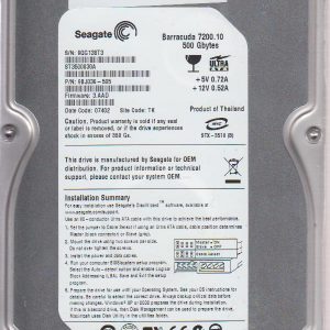 Seagate ST3500830A 500GB