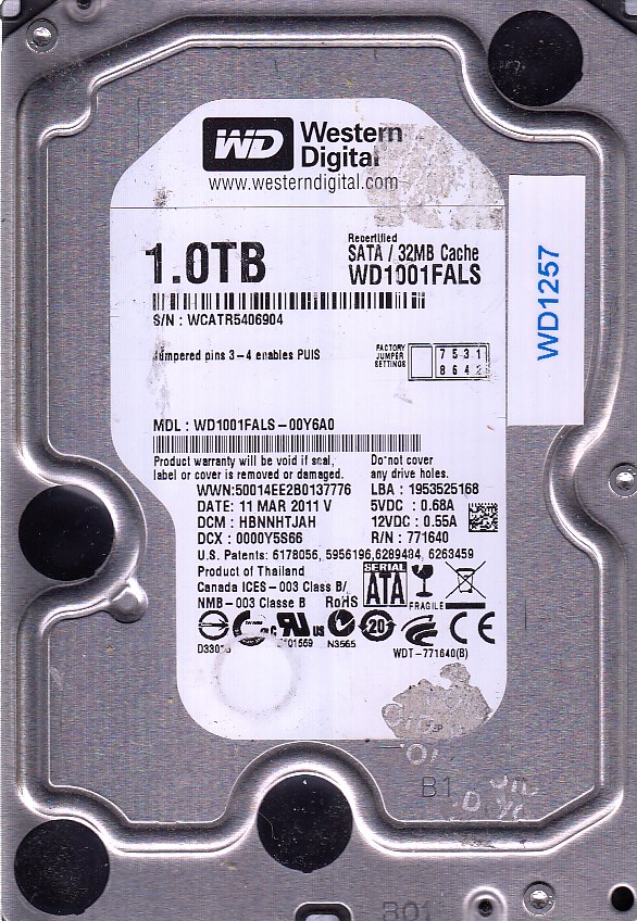 Western Digital WD1001FALS-00Y6A0 1TB