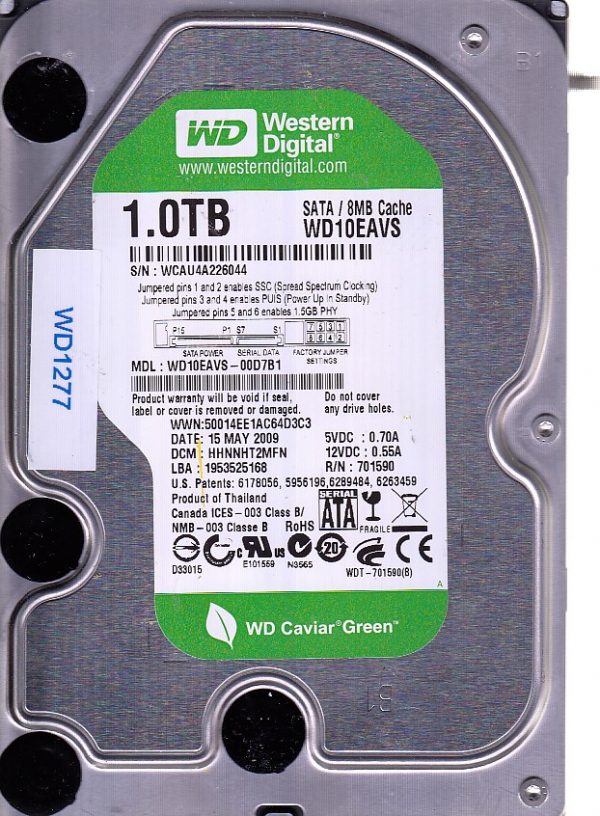 Western Digital WD10EAVS-00D7B1 1TB