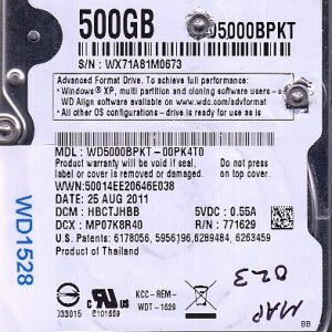 Western Digital WD5000BPKT-00PK4T0 500GB