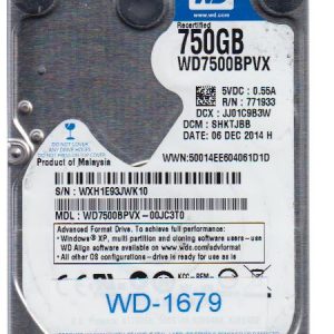 Western Digital WD7500BPVX-00JC3T0 750GB