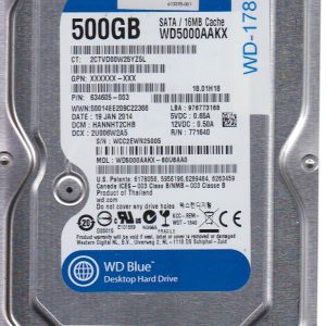 Western Digital WD5000AAKX-60U6AA0 500GB