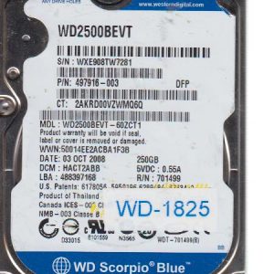 Western Digital WD2500BEVT-60ZCT1 250GB