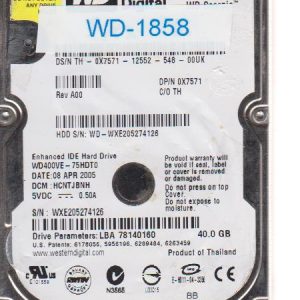 Western Digital WD400VE-75HDT0 40GB