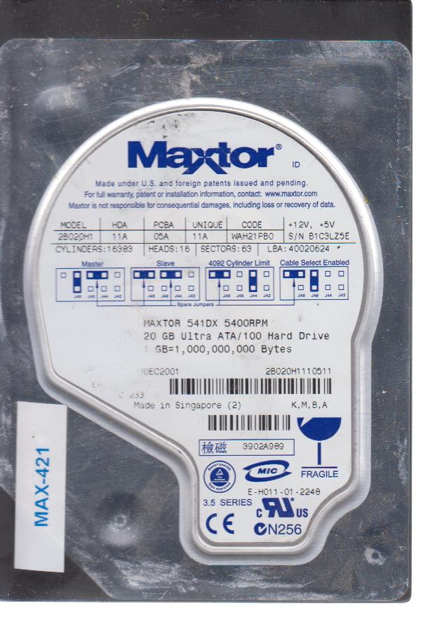 Maxtor 2B020H1 20 GB