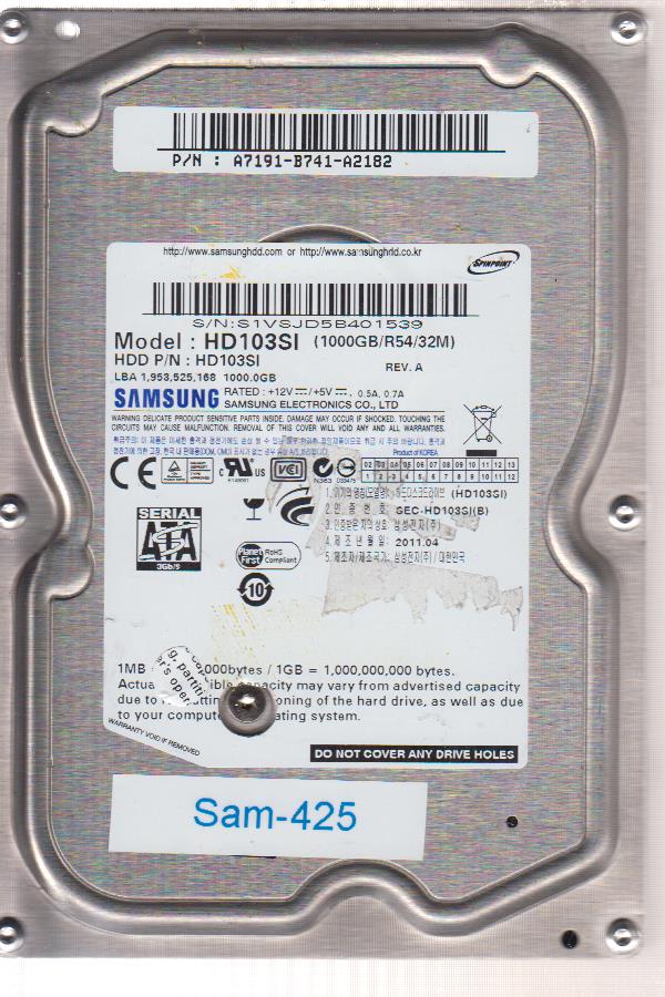 Samsung HD103SI 1000GB