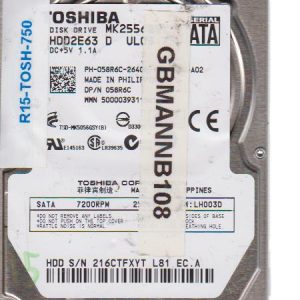 Toshiba MK2556GSY 250 GB