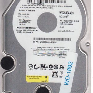 Western Digital WD2500AABS-62SDA0 250GB