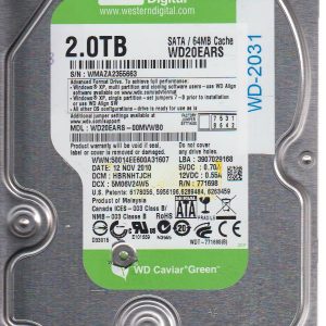 Western Digital WD20EARS-00MVWB0 2TB