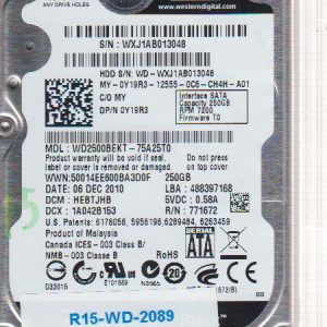 Western Digital WD2500BEKT-75A25T0 250 GB