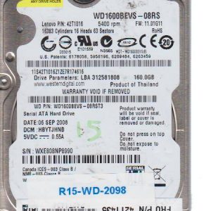 Western Digital WD1600BEVS 160 GB