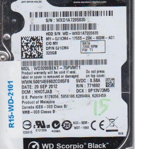 Western Digital WD3200BEKT 320 GB