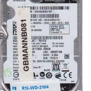 Western Digital WD2500BJKT 250 GB