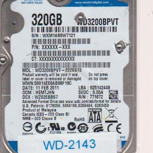 Western Digital WD3200BPVT-22ZEST0 320GB