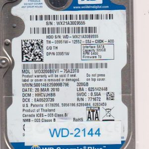 Western Digital WD3200BEVT-75A23T0 320GB