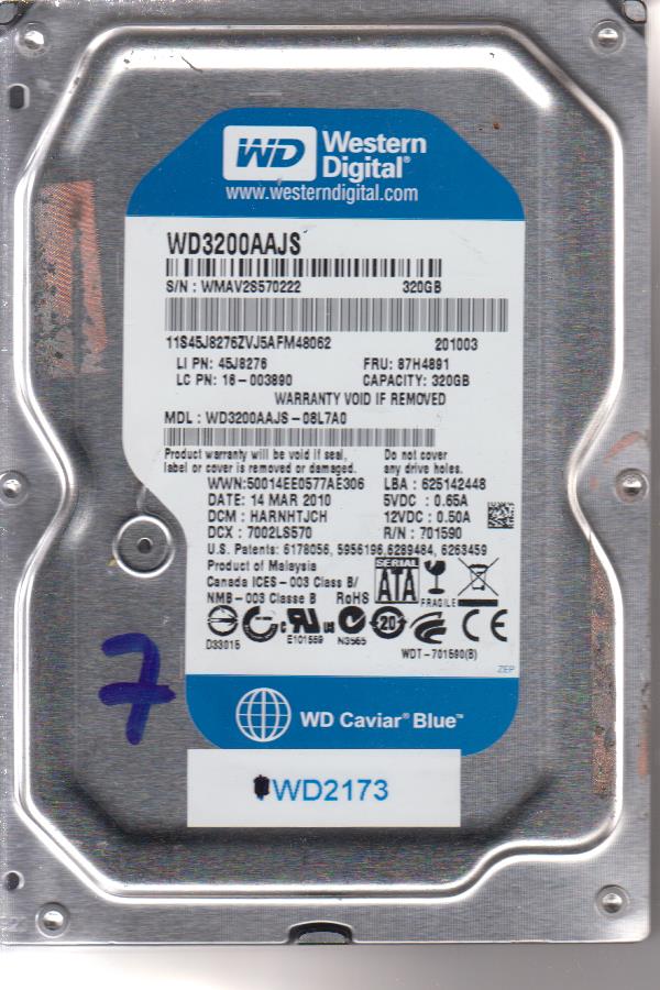 Western Digital WD3200AAJS-08L7A0 320GB