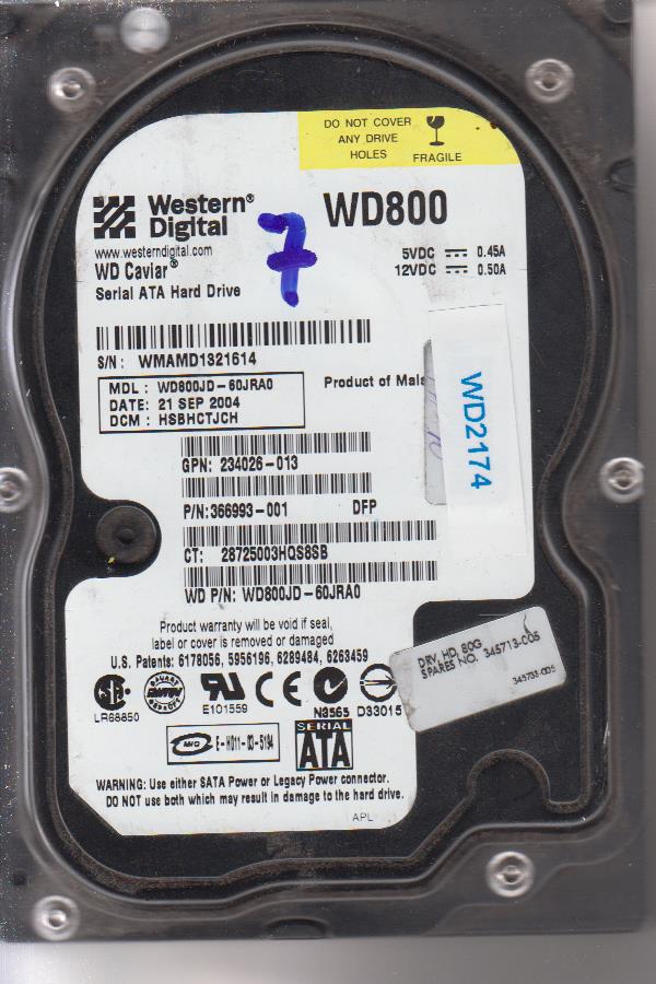 Western Digital WD800JD-60JRA0 80GB