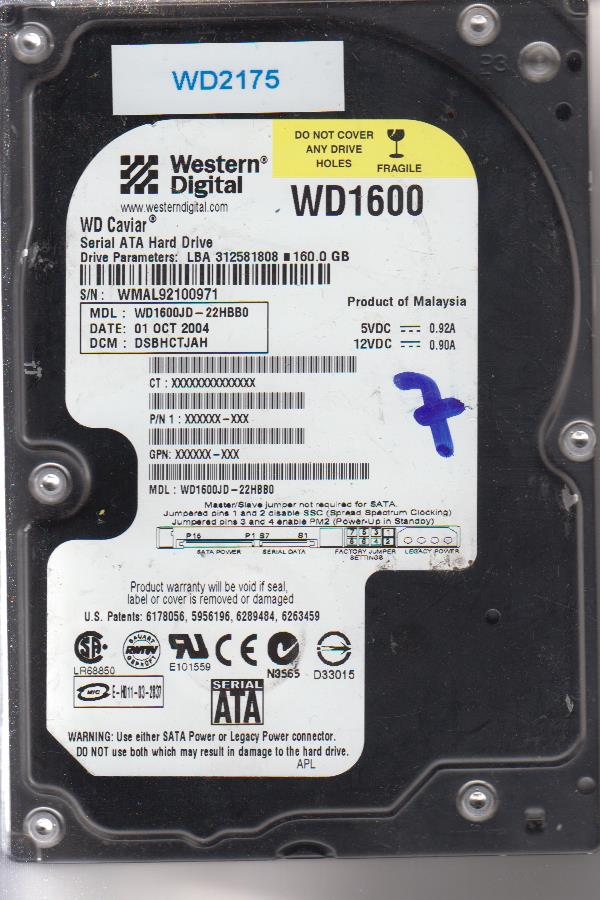 Western Digital WD1600JD-22HBB0 160GB